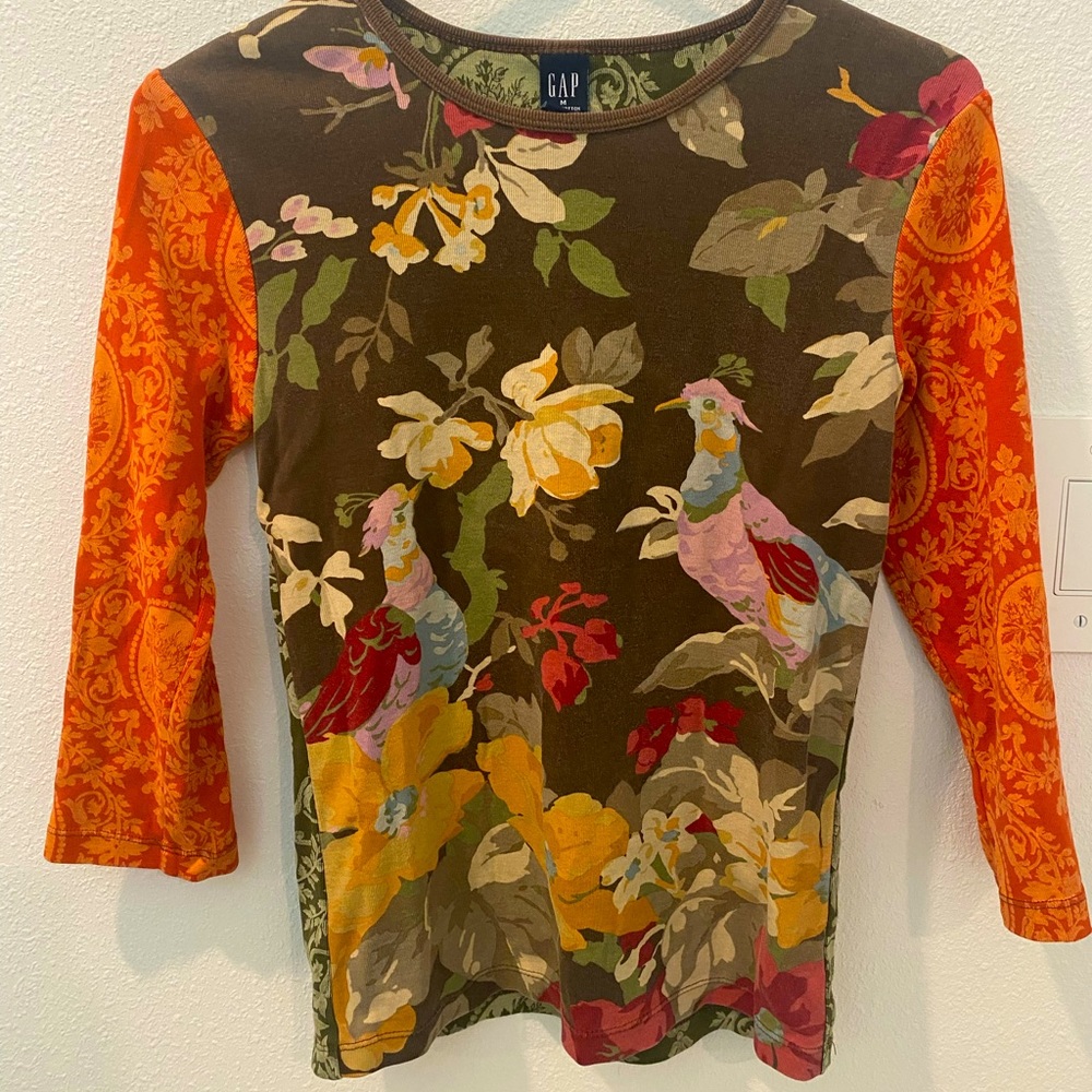 GAP Floral Peacock Top